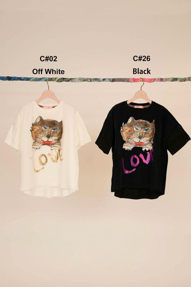 CAT LOVER PRINT T-SHIRT 詳細画像 black 1