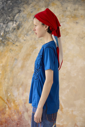 SHIRRING EMBROIDERY T-SHIRT 詳細画像