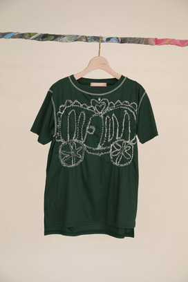 SHIRRING EMBROIDERY T-SHIRT 詳細画像