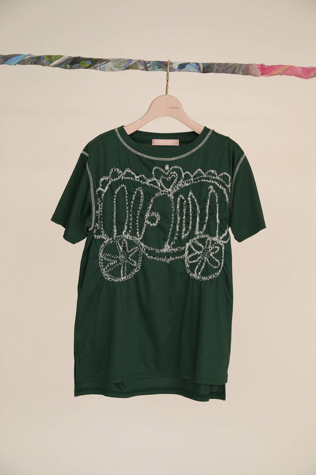 SHIRRING EMBROIDERY T-SHIRT 詳細画像 off white 6