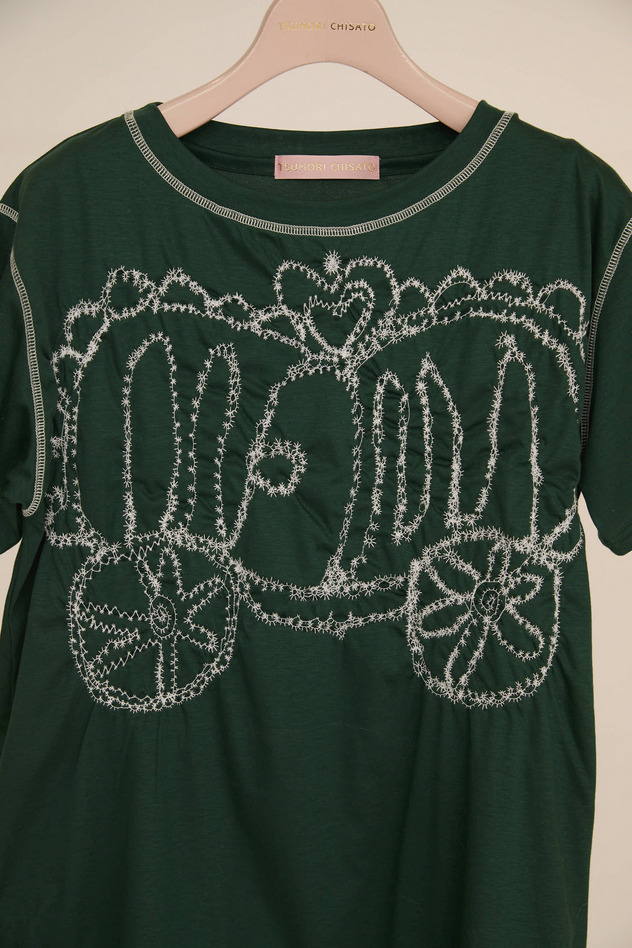 SHIRRING EMBROIDERY T-SHIRT 詳細画像 off white 7