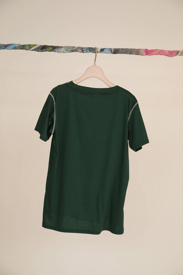 SHIRRING EMBROIDERY T-SHIRT 詳細画像 off white 8