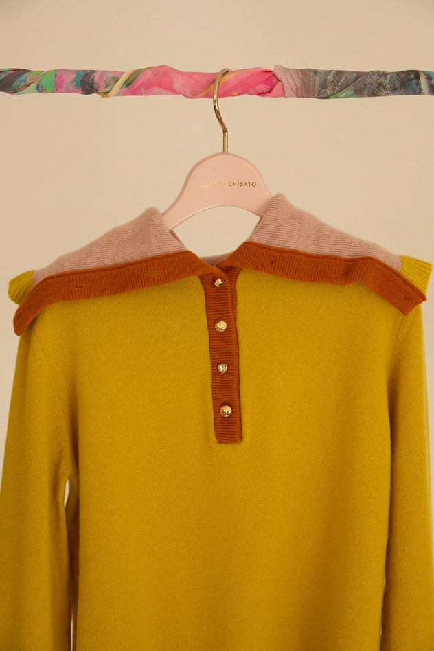 CASHMERE SWEATER 詳細画像 yellow 11