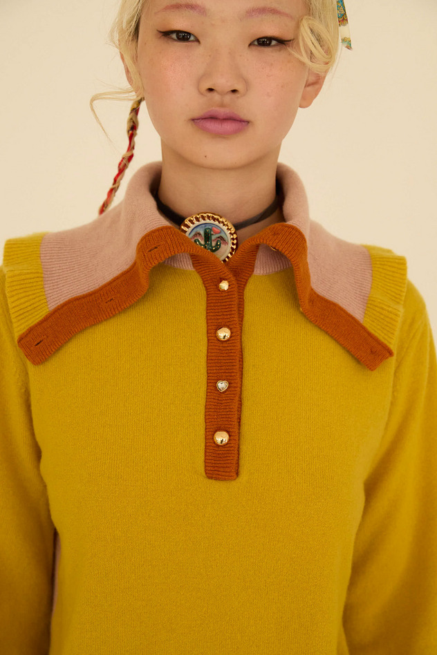 CASHMERE SWEATER 詳細画像 yellow 2