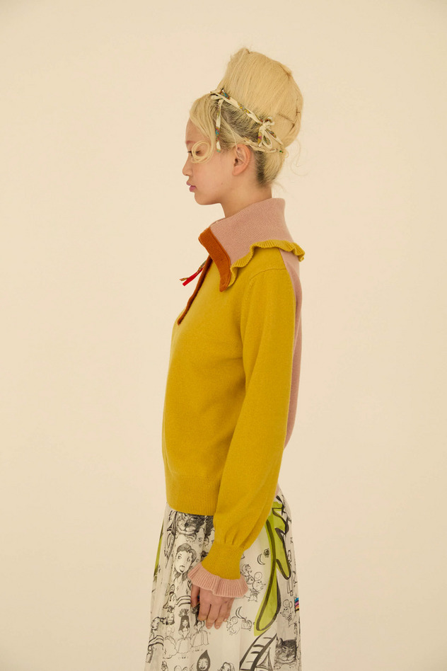 CASHMERE SWEATER 詳細画像 yellow 3