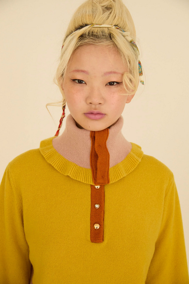 CASHMERE SWEATER 詳細画像 yellow 7