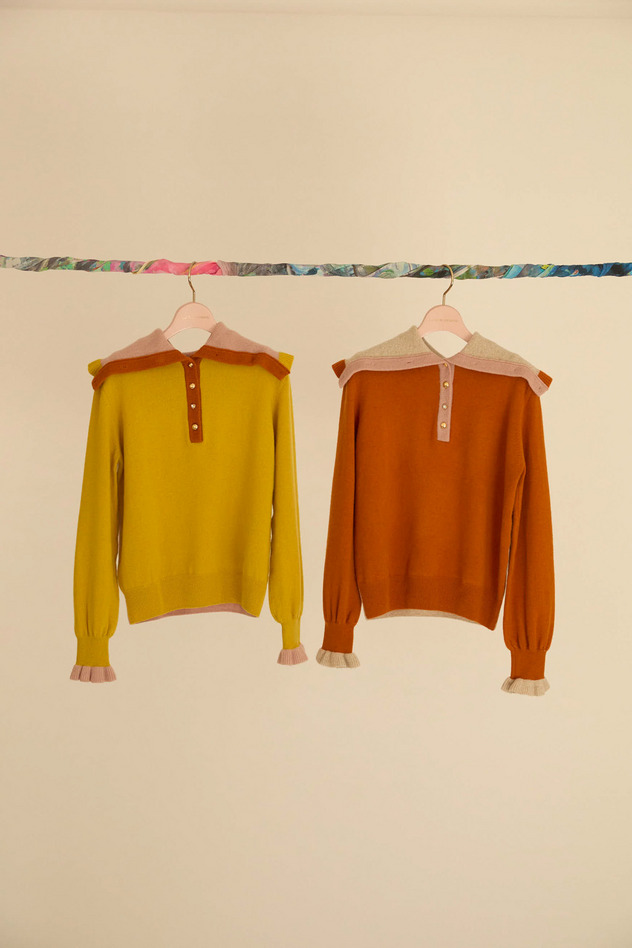 CASHMERE SWEATER 詳細画像 yellow 8
