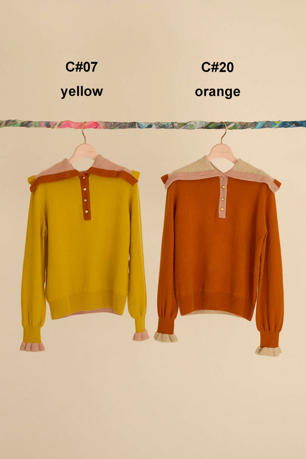 CASHMERE SWEATER 詳細画像 orange 1