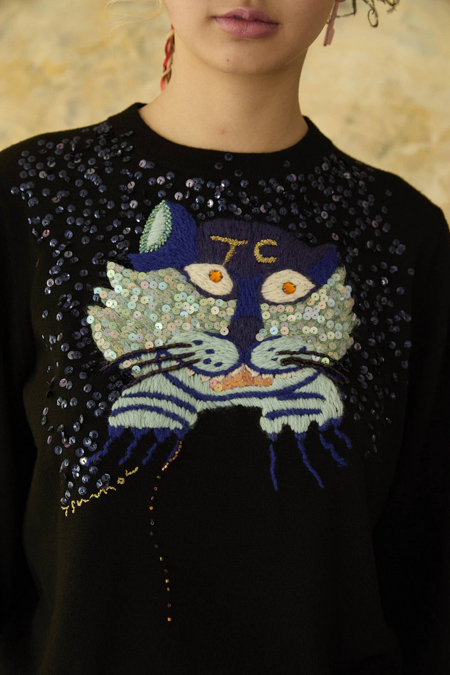 CAT KNIT SWEATER 詳細画像 pink 5