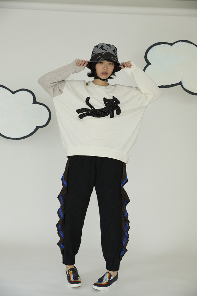 Cats Knit 詳細画像 off white×black CAT 21