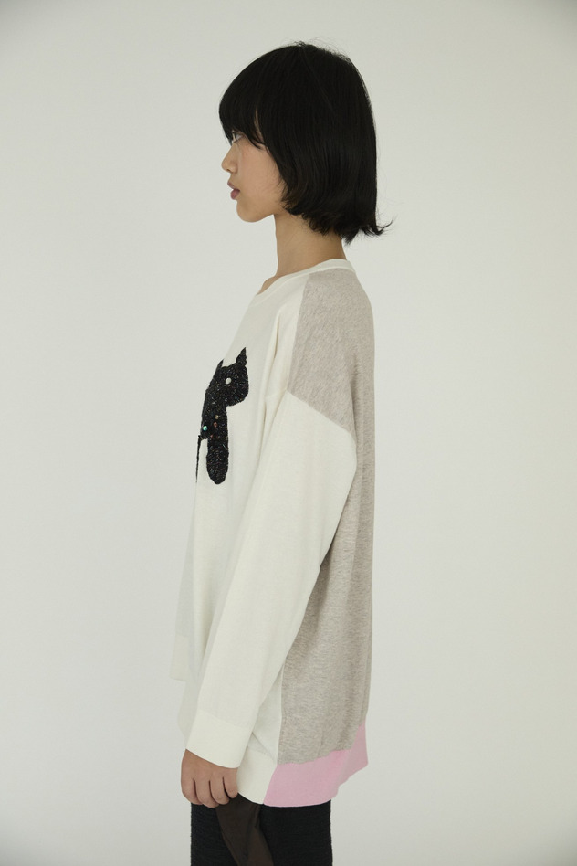 Cats Knit 詳細画像 off white×black CAT 6