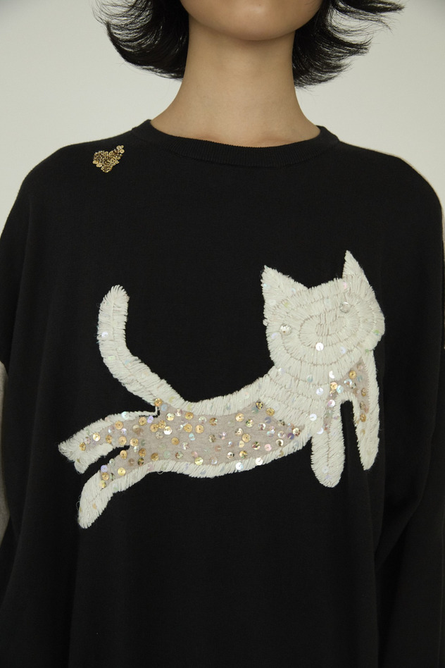 Cats Knit 詳細画像 off white×black CAT 8