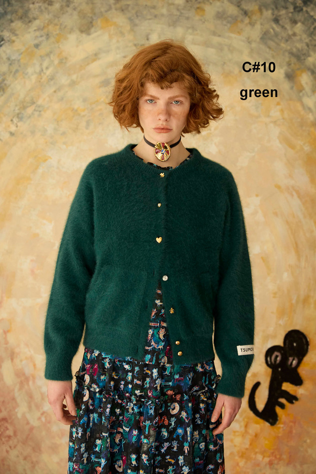 BLUE FOX CARDIGAN 詳細画像 green 1
