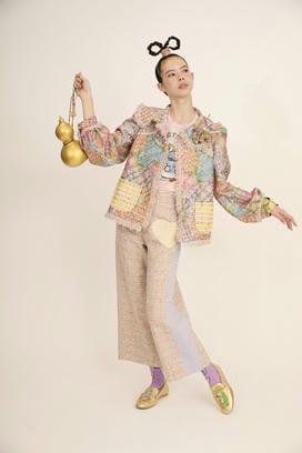 HEART PATCH TWEED PRINT JACKET 詳細画像