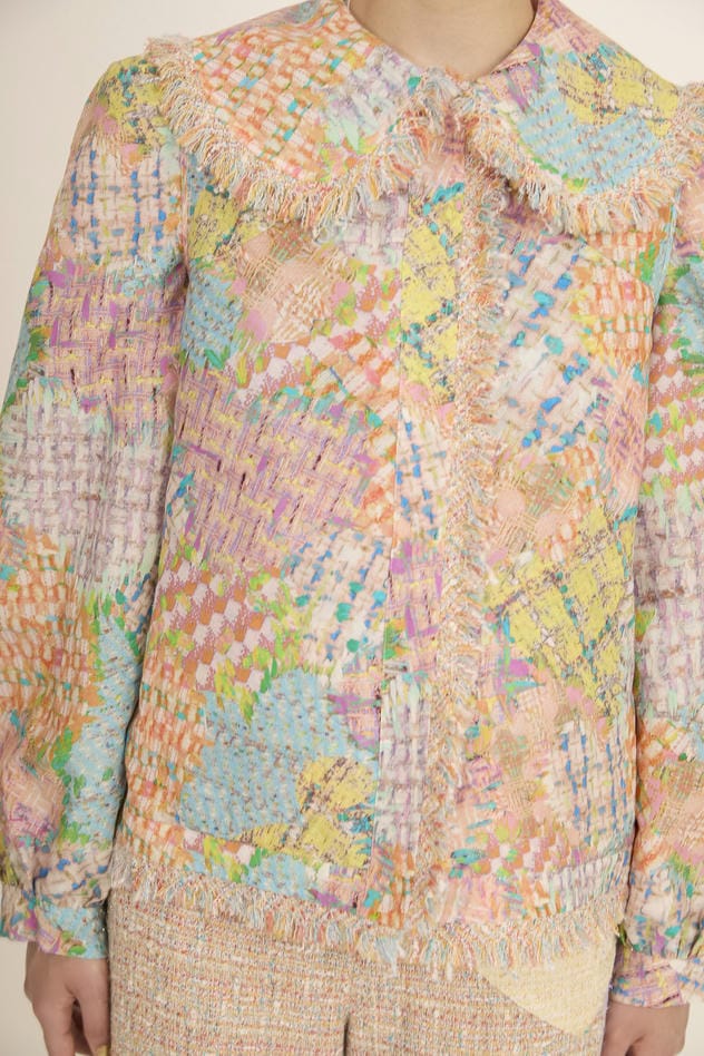 HEART PATCH TWEED PRINT JACKET 詳細画像 vivid 13