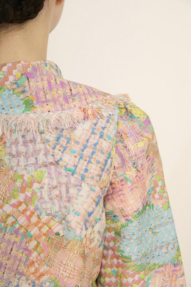 HEART PATCH TWEED PRINT JACKET 詳細画像 vivid 14