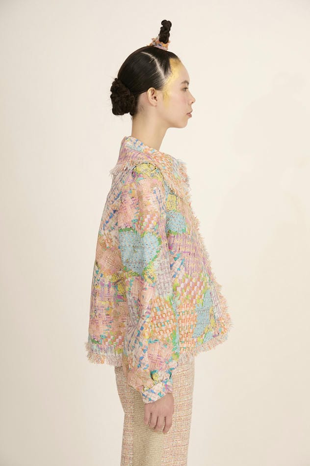 HEART PATCH TWEED PRINT JACKET 詳細画像 vivid 15