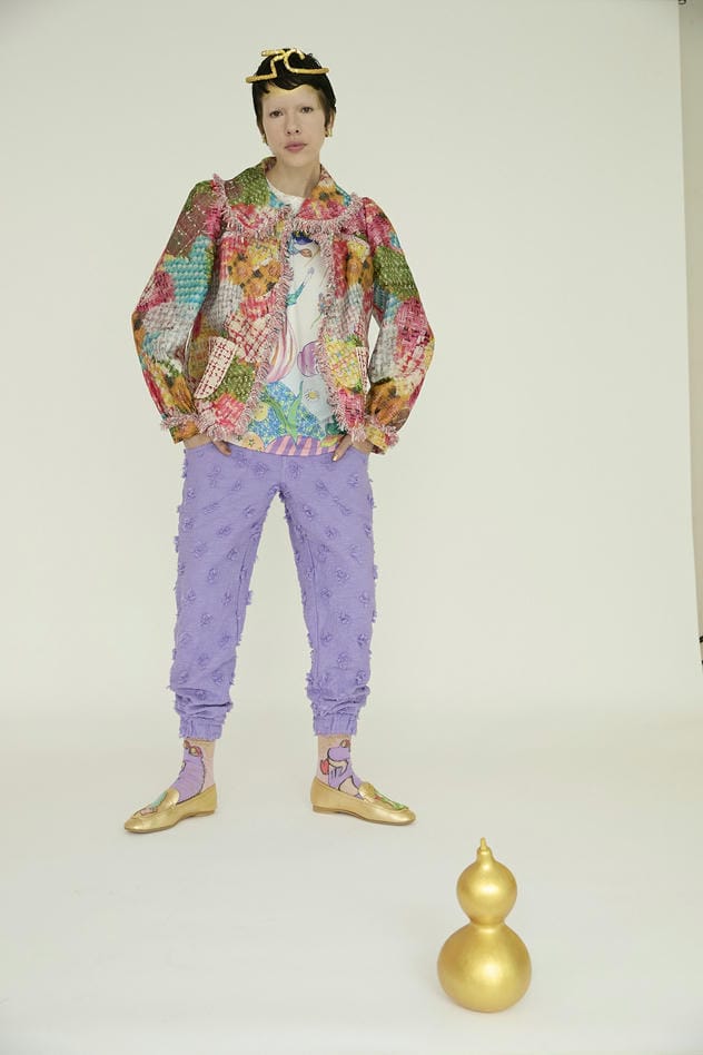 HEART PATCH TWEED PRINT JACKET 詳細画像 vivid 17