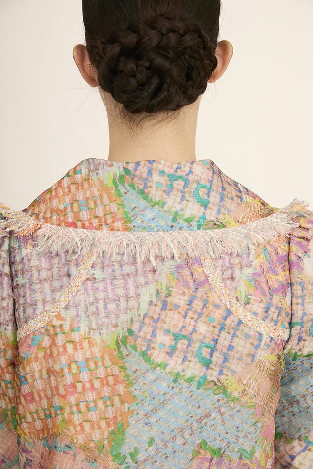 HEART PATCH TWEED PRINT JACKET 詳細画像 vivid 9