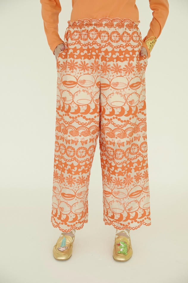 BLING FROG LACE PANTS 詳細画像 turquoise 1