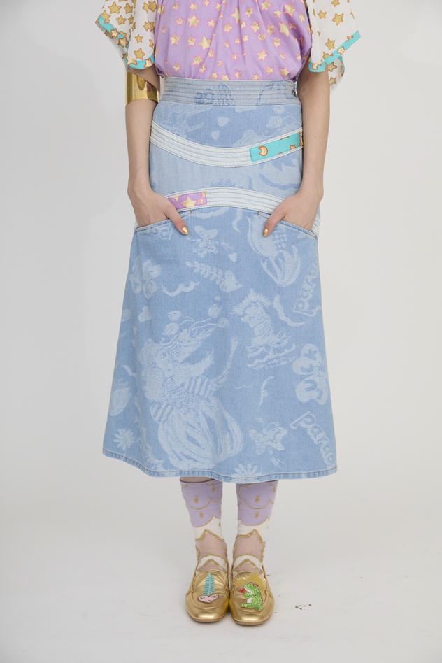 PARADIS JQ DENIM SKIRT 詳細画像 navy 2