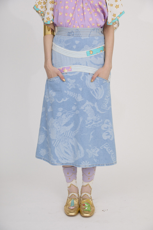 PARADIS JQ DENIM SKIRT 詳細画像 blue 1