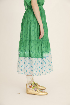 PETIT FROG EMBROIDERY DYED SKIRT 詳細画像