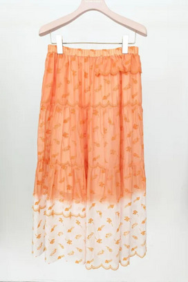 PETIT FROG EMBROIDERY DYED SKIRT 詳細画像