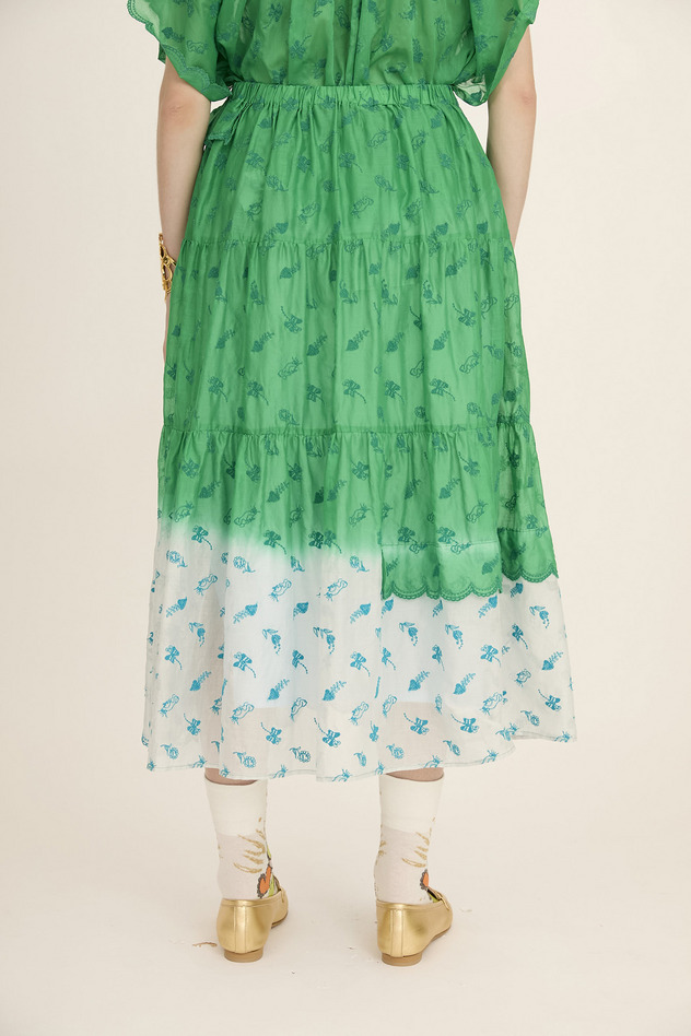 PETIT FROG EMBROIDERY DYED SKIRT 詳細画像 purple 5