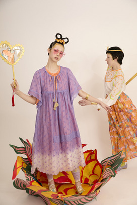 PETIT FROG EMBROIDERY DYED DRESS 詳細画像