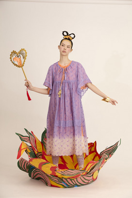 PETIT FROG EMBROIDERY DYED DRESS 詳細画像