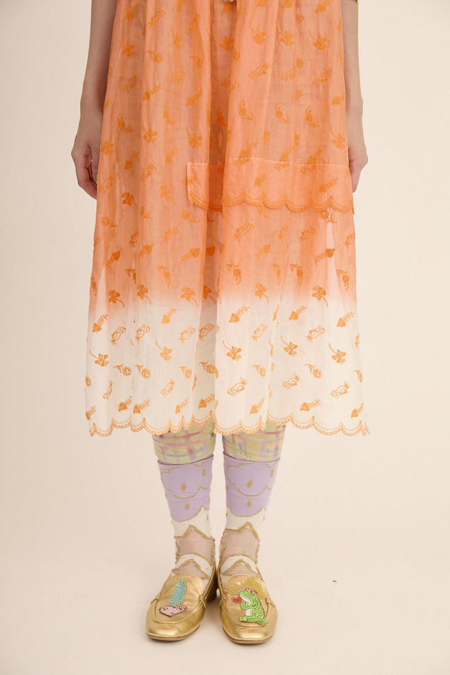 PETIT FROG EMBROIDERY DYED DRESS 詳細画像 purple 5