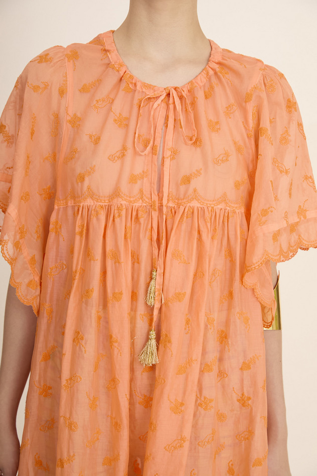 PETIT FROG EMBROIDERY DYED DRESS 詳細画像 purple 6