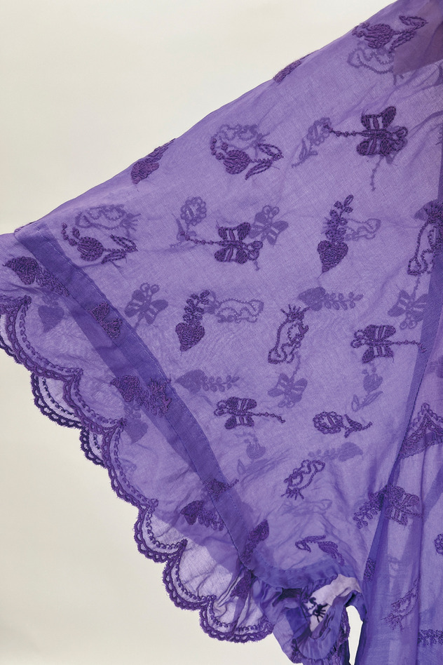 PETIT FROG EMBROIDERY DYED DRESS 詳細画像 purple 7