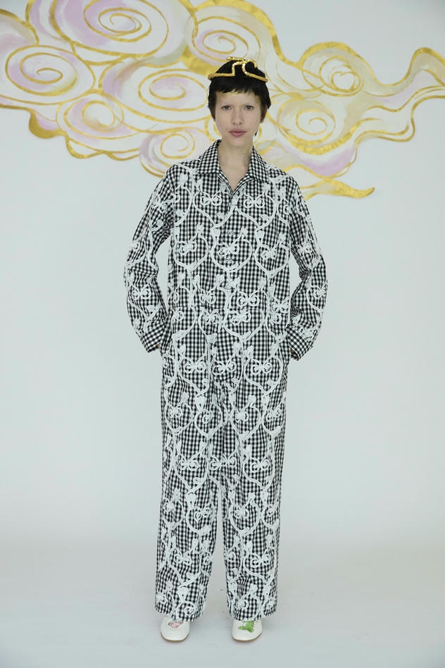 HEART FROG GINGHAM JUMPSUIT 詳細画像 yellow 3