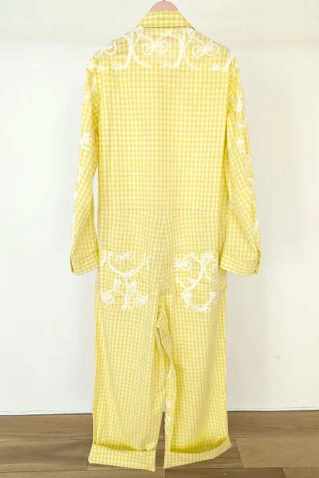 HEART FROG GINGHAM JUMPSUIT 詳細画像 yellow 9