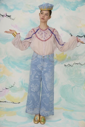 PETIT FROG EMBROIDERY BLOUSE 詳細画像