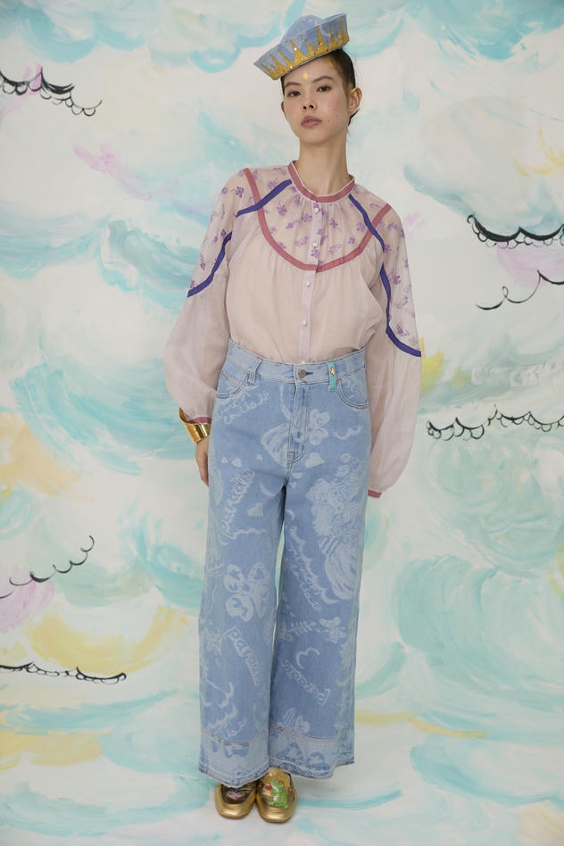 PETIT FROG EMBROIDERY BLOUSE 詳細画像 pink 12