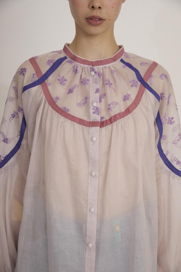 PETIT FROG EMBROIDERY BLOUSE 詳細画像 pink 2