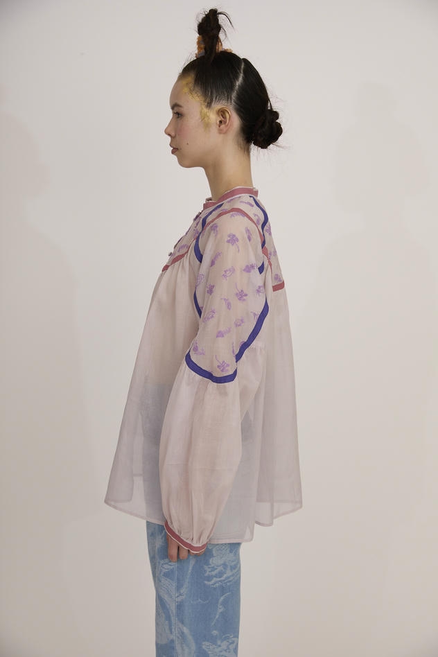PETIT FROG EMBROIDERY BLOUSE 詳細画像 pink 3