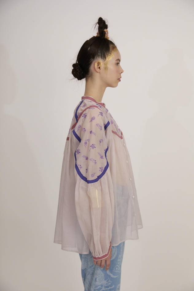 PETIT FROG EMBROIDERY BLOUSE 詳細画像 pink 6