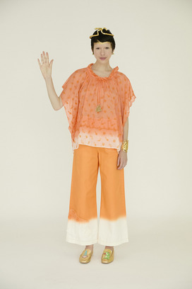 PETIT FROG EMBROIDERY DYED BLOUSE 詳細画像