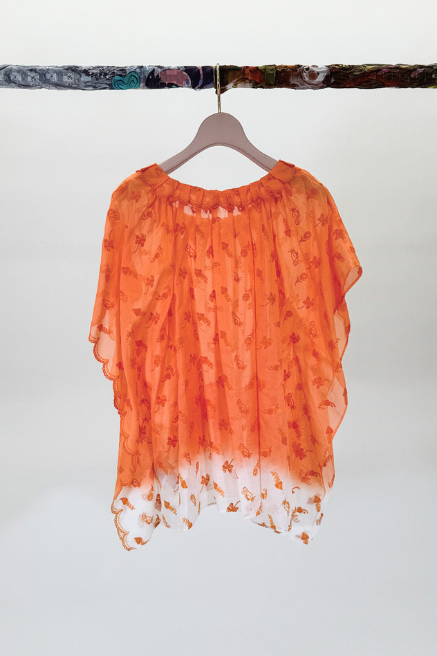 PETIT FROG EMBROIDERY DYED BLOUSE 詳細画像 purple 6