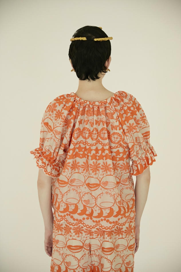 BLING FROG LACE BLOUSE 詳細画像 turquoise 4