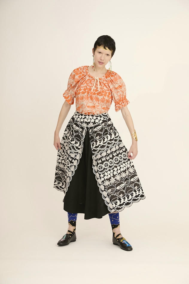 BLING FROG LACE BLOUSE 詳細画像 turquoise 9