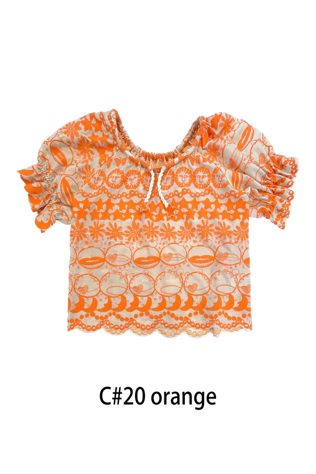 BLING FROG LACE BLOUSE 詳細画像 orange 1