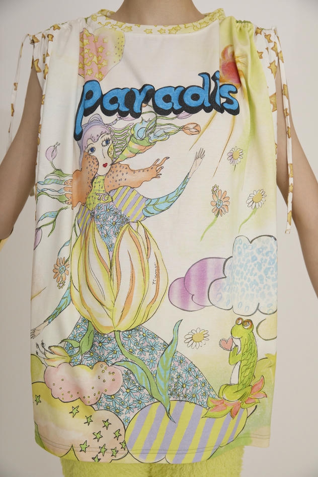 BLOOM GIRL GARDEN PRINT T-SHIRT 詳細画像 orange 15