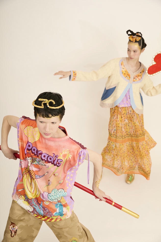 BLOOM GIRL GARDEN PRINT T-SHIRT 詳細画像 orange 20