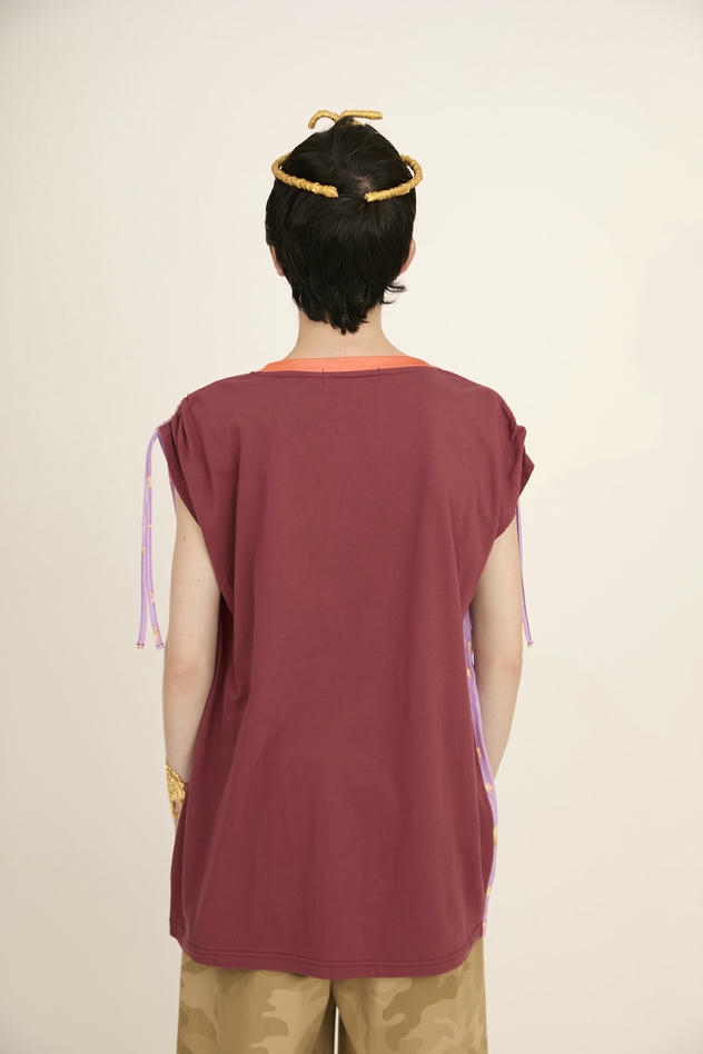 BLOOM GIRL GARDEN PRINT T-SHIRT 詳細画像 orange 5