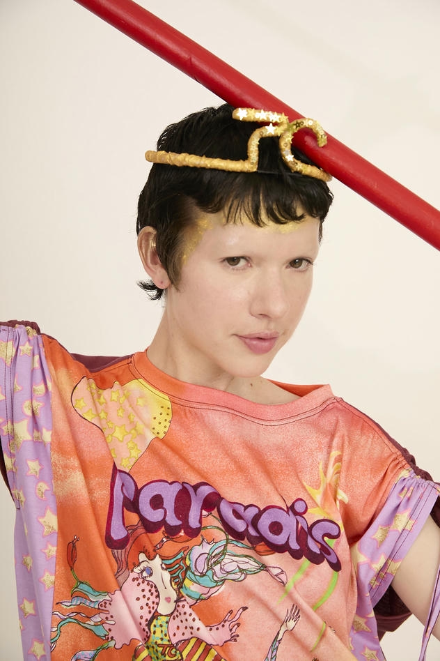 BLOOM GIRL GARDEN PRINT T-SHIRT 詳細画像 orange 8